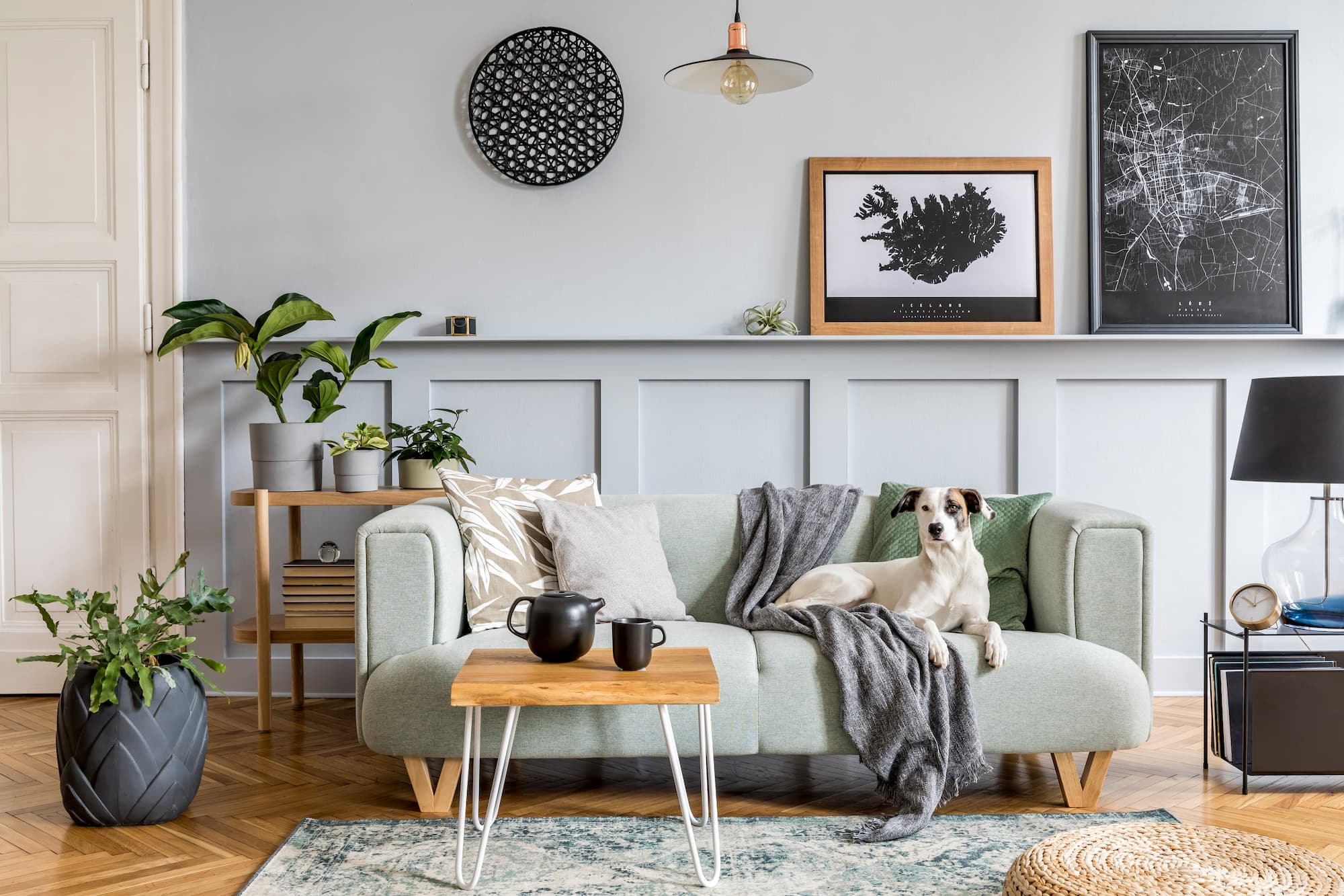 Reading room with leather armchair