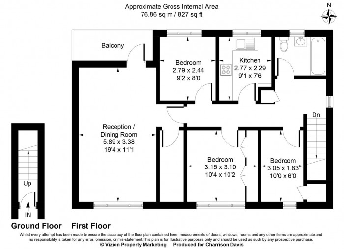 Floorplans For Quantock Close, Harlington