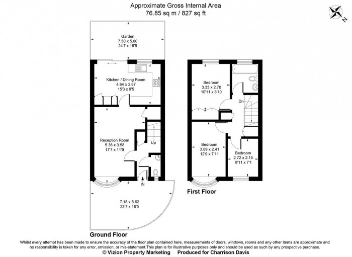 Floorplans For Hilliers Avenue, Uxbridge
