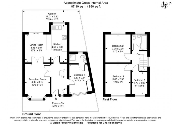 Floorplans For Thackeray Close, Uxbridge