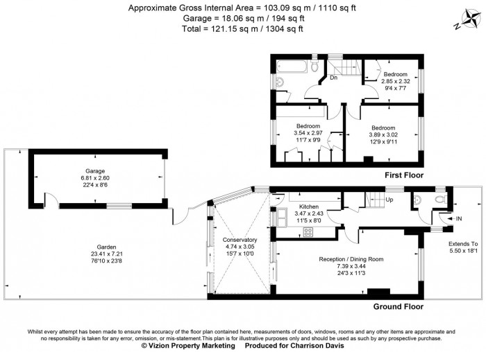 Floorplans For Coleridge Crescent, Colnbrook, Slough