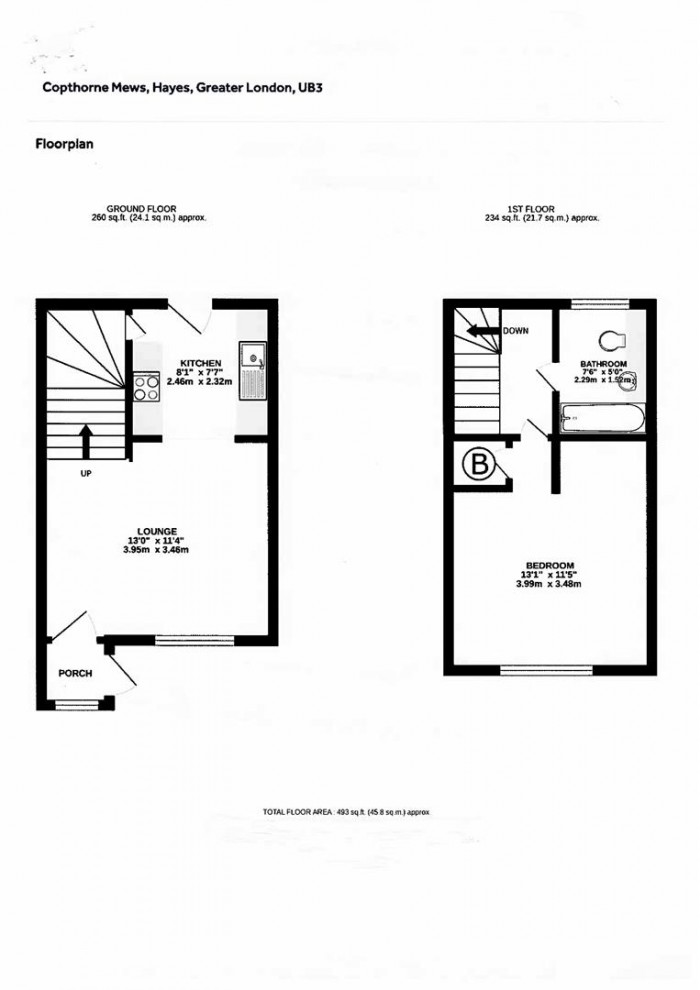 Floorplans For Copthorne Mews, Hayes
