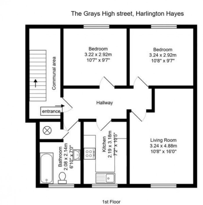 Floorplans For High Street, Harlington, Hayes